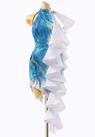 Ruffle Cascade Latin Costume ADL2908
