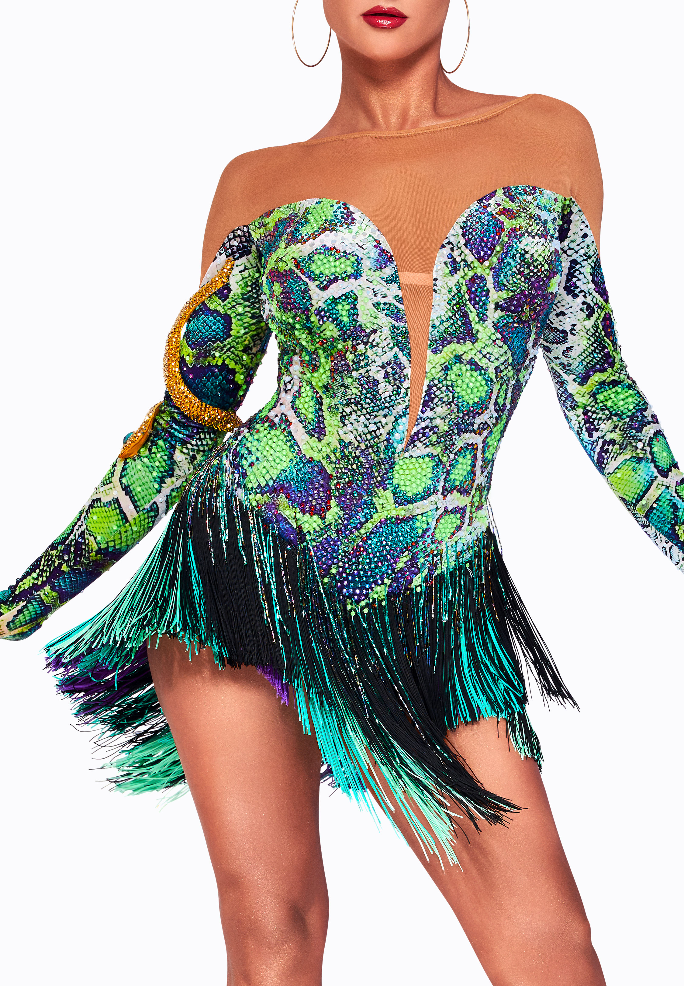 VIPER GLAM Latin Dress SS-L23006