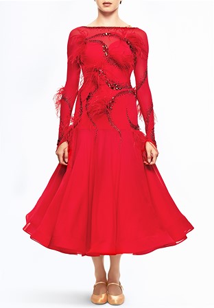 Sasuel Ballroom Competition Gown Scarlet