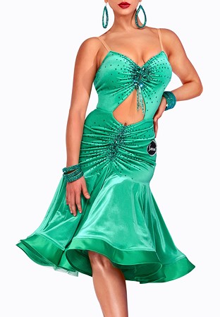 FLIRTY EMERALD Latin Dress SS-L23009