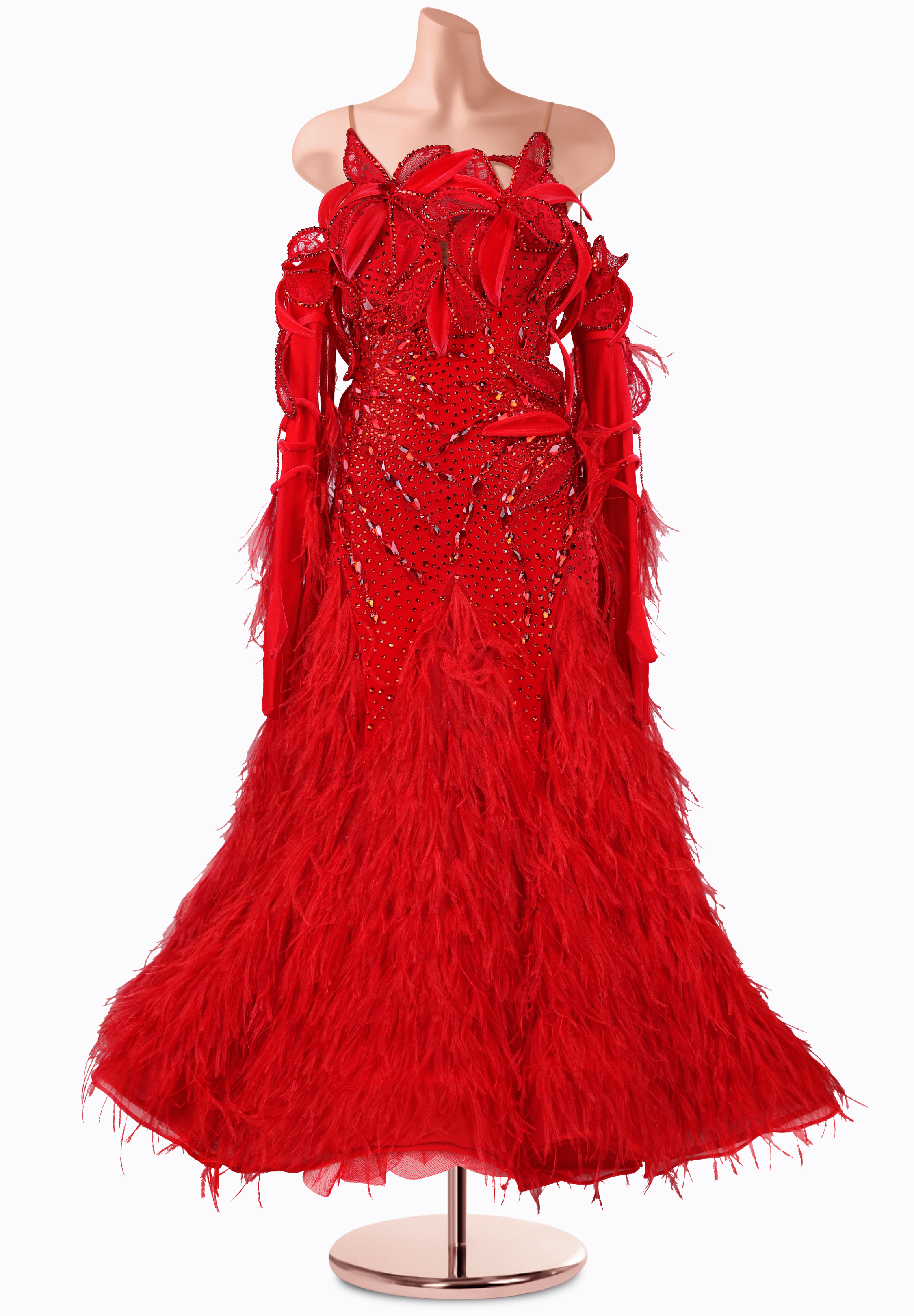 Scarlet Flora Ballroom Gown TD-CM0023