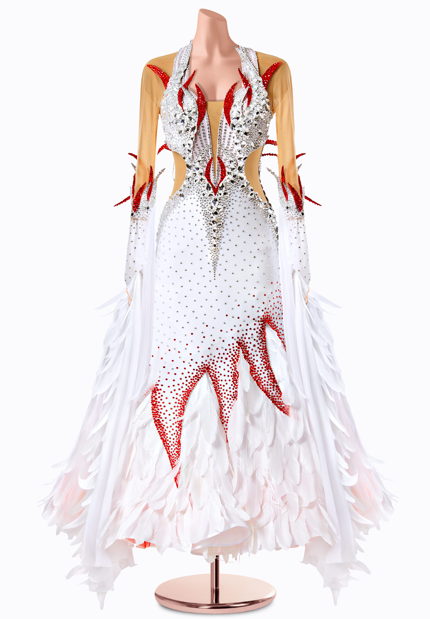 Scarlet Frost Ballroom Gown TID-BM1219