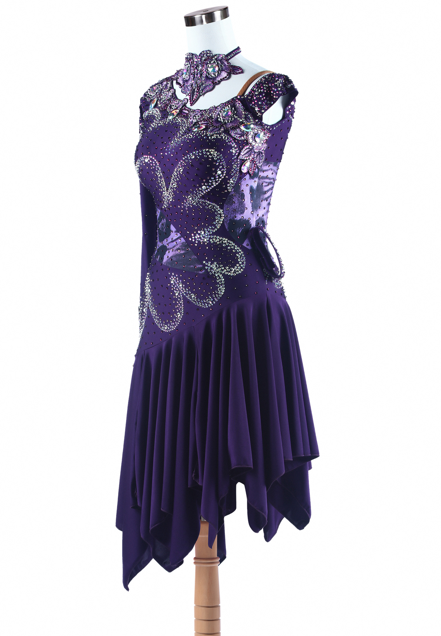 Sensational Blooming Single-sleeve Latin Rhythm Dance Gown L5276 ...