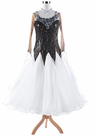 Sequin Wave Ballroom Performance Gown A5363