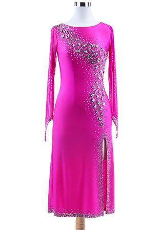 Sexy Split Sparkle Latin Competition Dance Dress L5250
