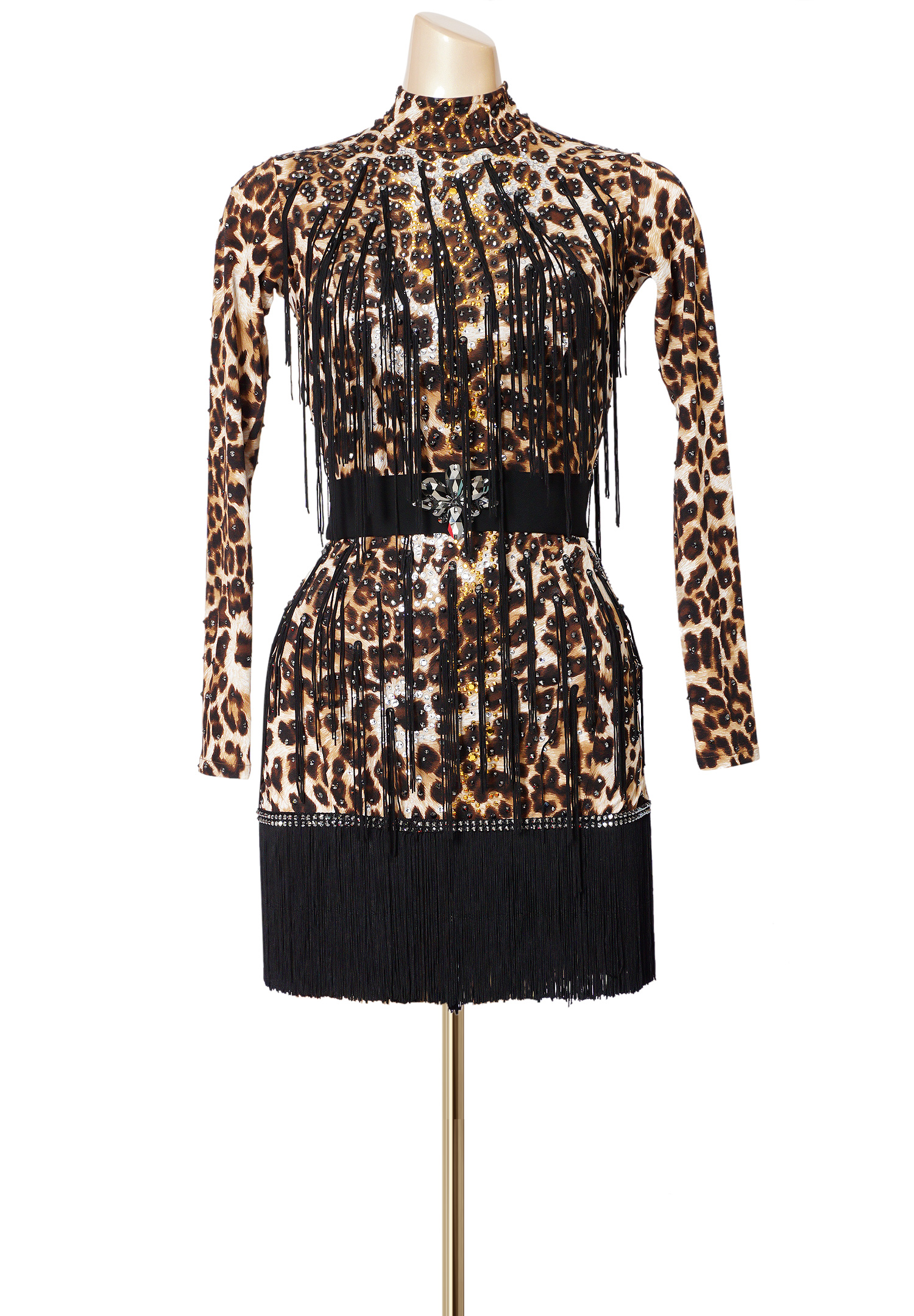 Sexy Wild Print Fringe Latin Dress PC-WL19007