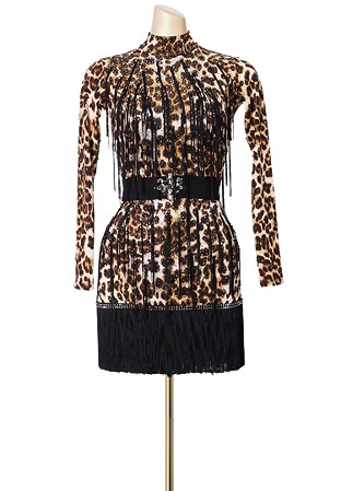 Sexy Wild Print Fringe Latin Dress PCWL19007