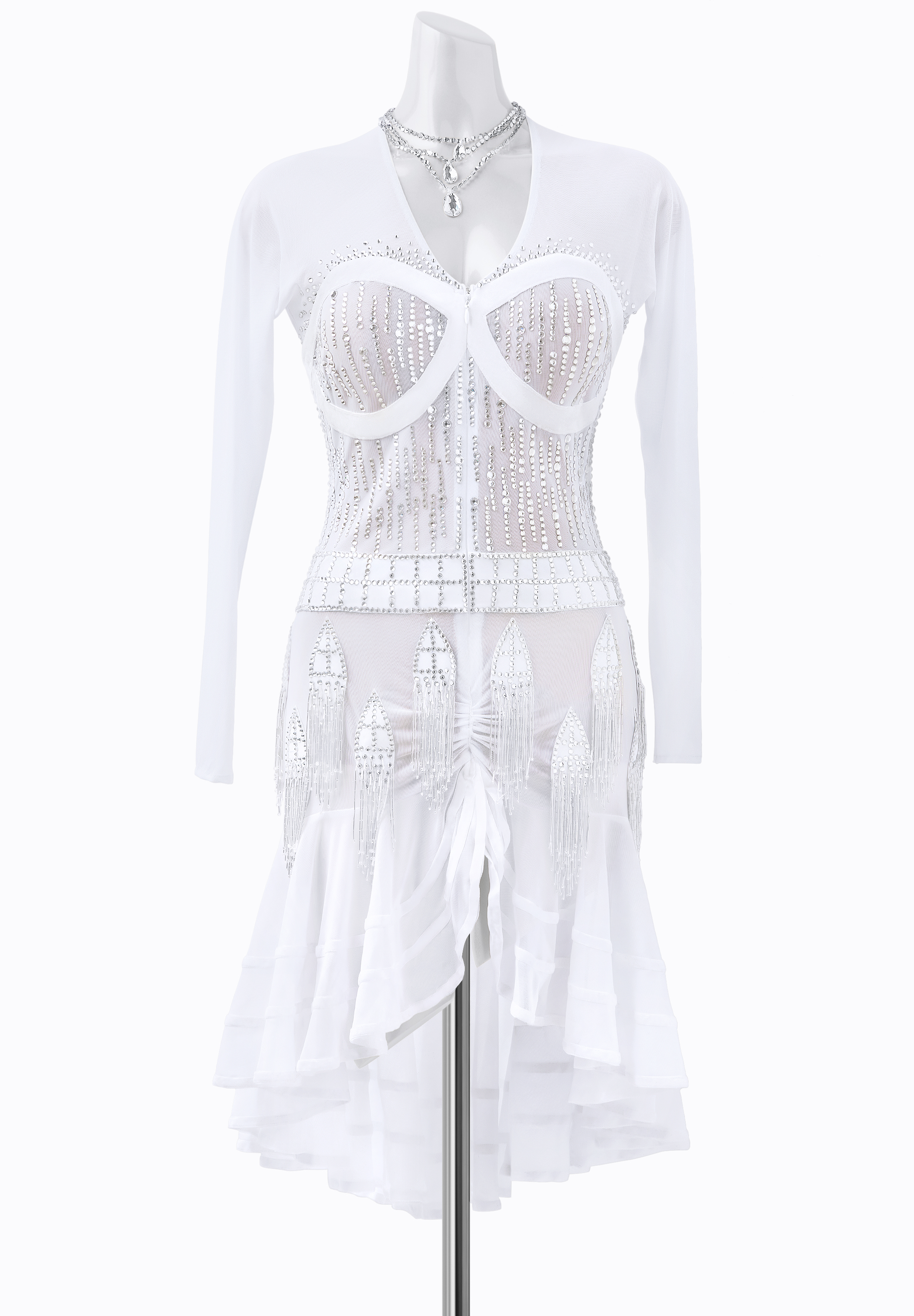 Sheer Midnight Latin Dress PR-L225238