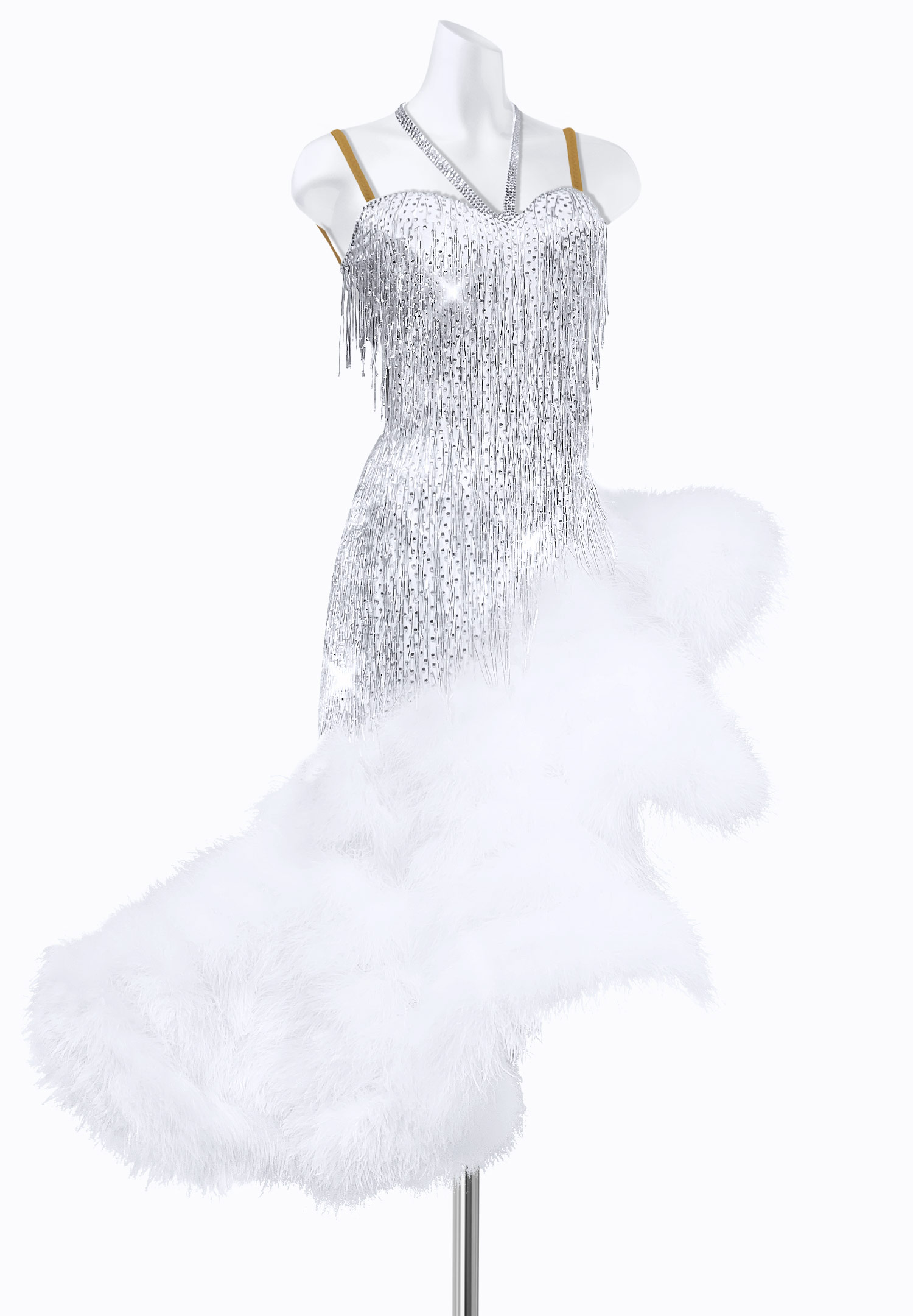 Shimmer Feather Latin Dress PR-L215251