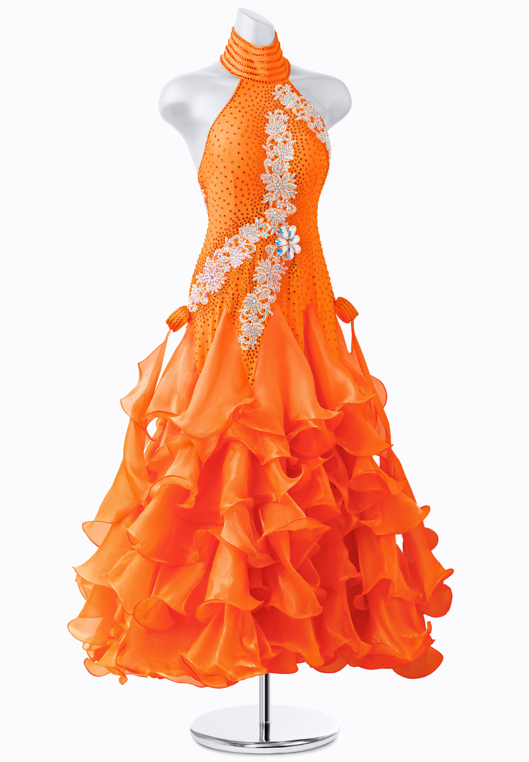 Shimmering Splash Halter Long Dance Gown MQ-B150