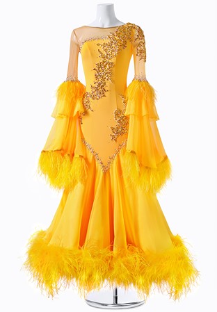 Shine Empress Ostrich Feather Dance Costume MFB0090