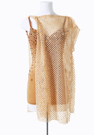 Shining Fishnet Cover Latin Dress MFL0142