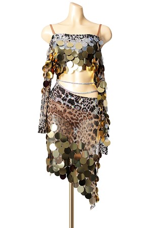 Shining Sequin Latin Dance Gown PCWL19017