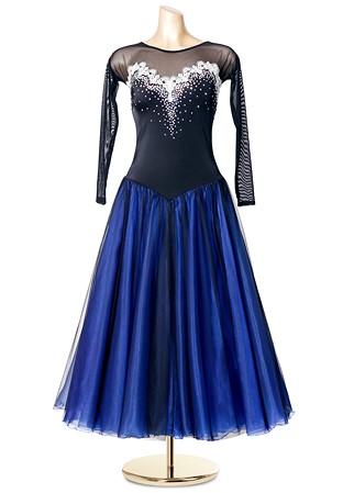 Silky Midnight Crystallized Ballroom Dress PCWB1904010