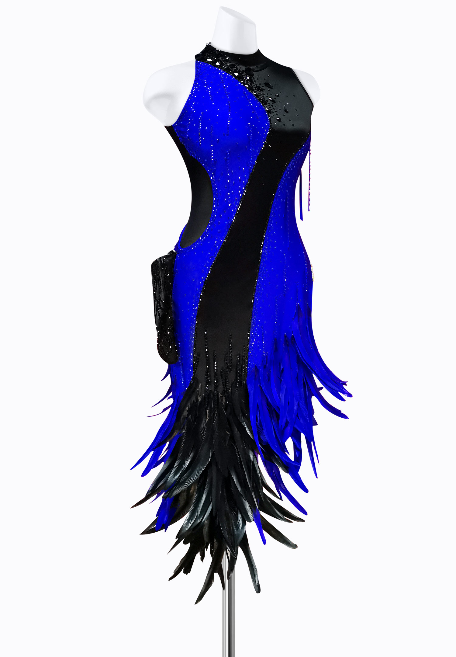 Sleeveless Feather Latin Dress AM-L3508