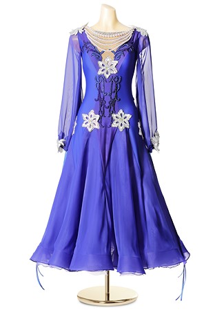 Snowflake Pearl Ballroom Stage Gown PCWB19120
