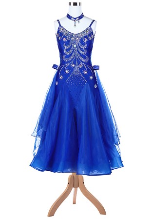 Sparkling Fish Tail Motif Ballroom Competition Dress VN-A5313