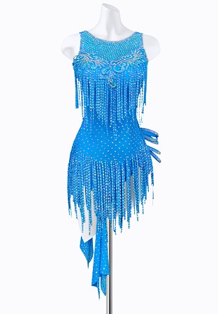 Sparkling Fringe Latin Dress AML3556