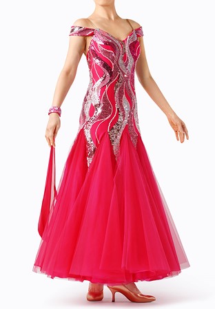 Sparkling Waves Ballroom Gown PCDSB22604