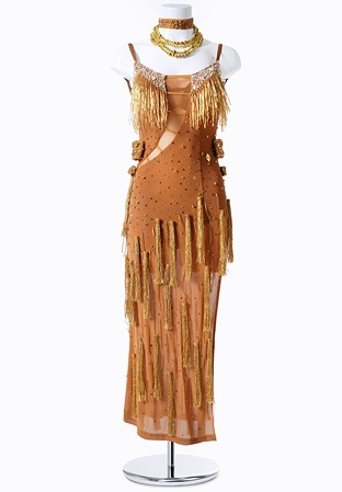 Sparks Splash Long Latin Dress MFL0149