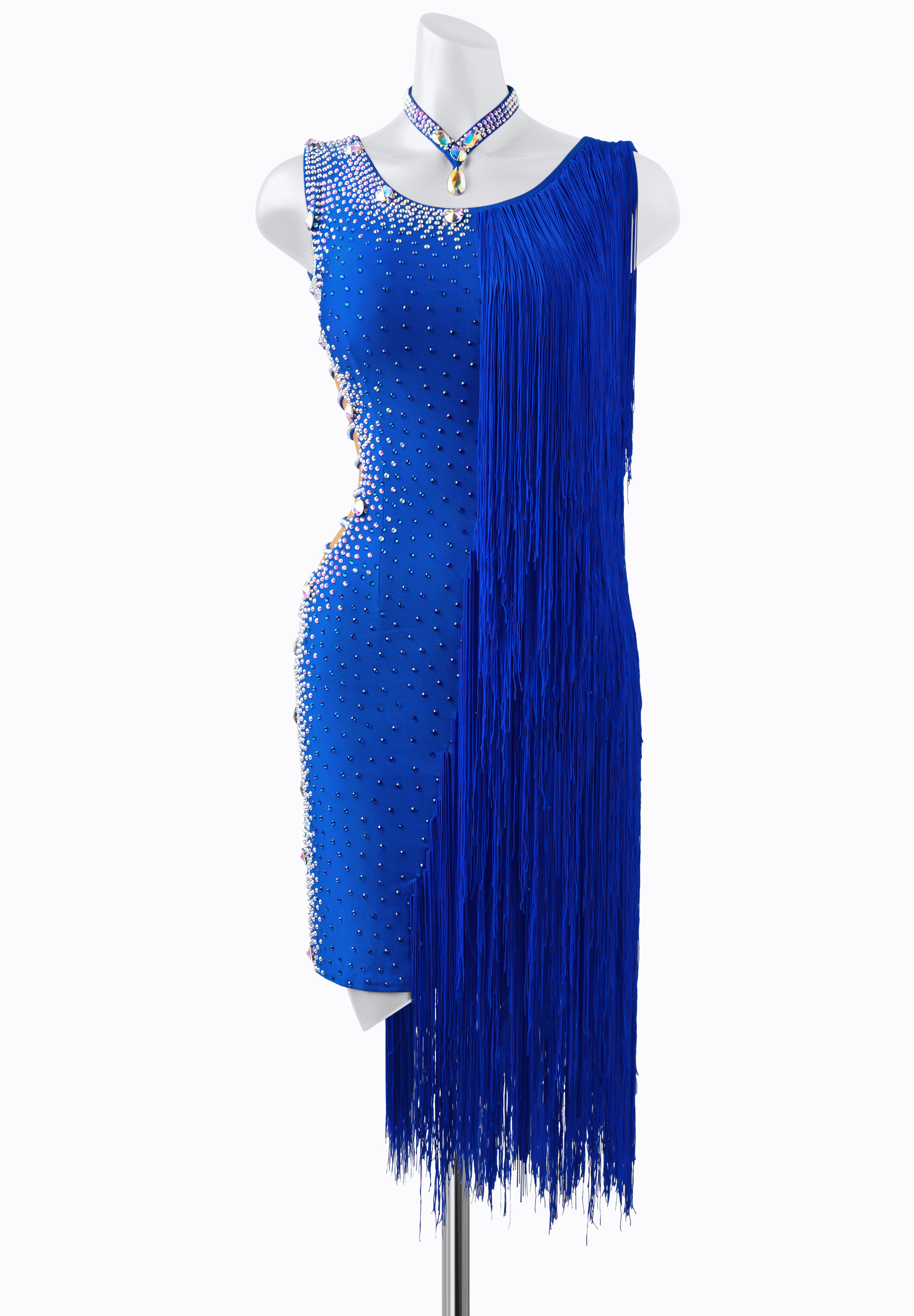 Spectacular Half Fringed Latin Dress MQ-L266