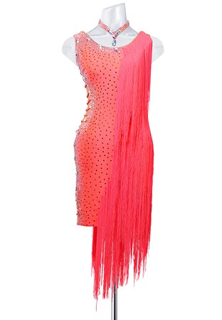 Spectacular Half Fringed Latin Dress MQ-L266