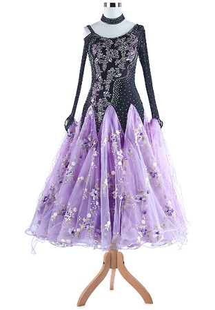 Splendid Embroidered Floral Ballroom Smooth Dress A5337
