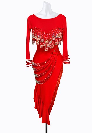 Strappy Bust Latin Dress AM-L3012