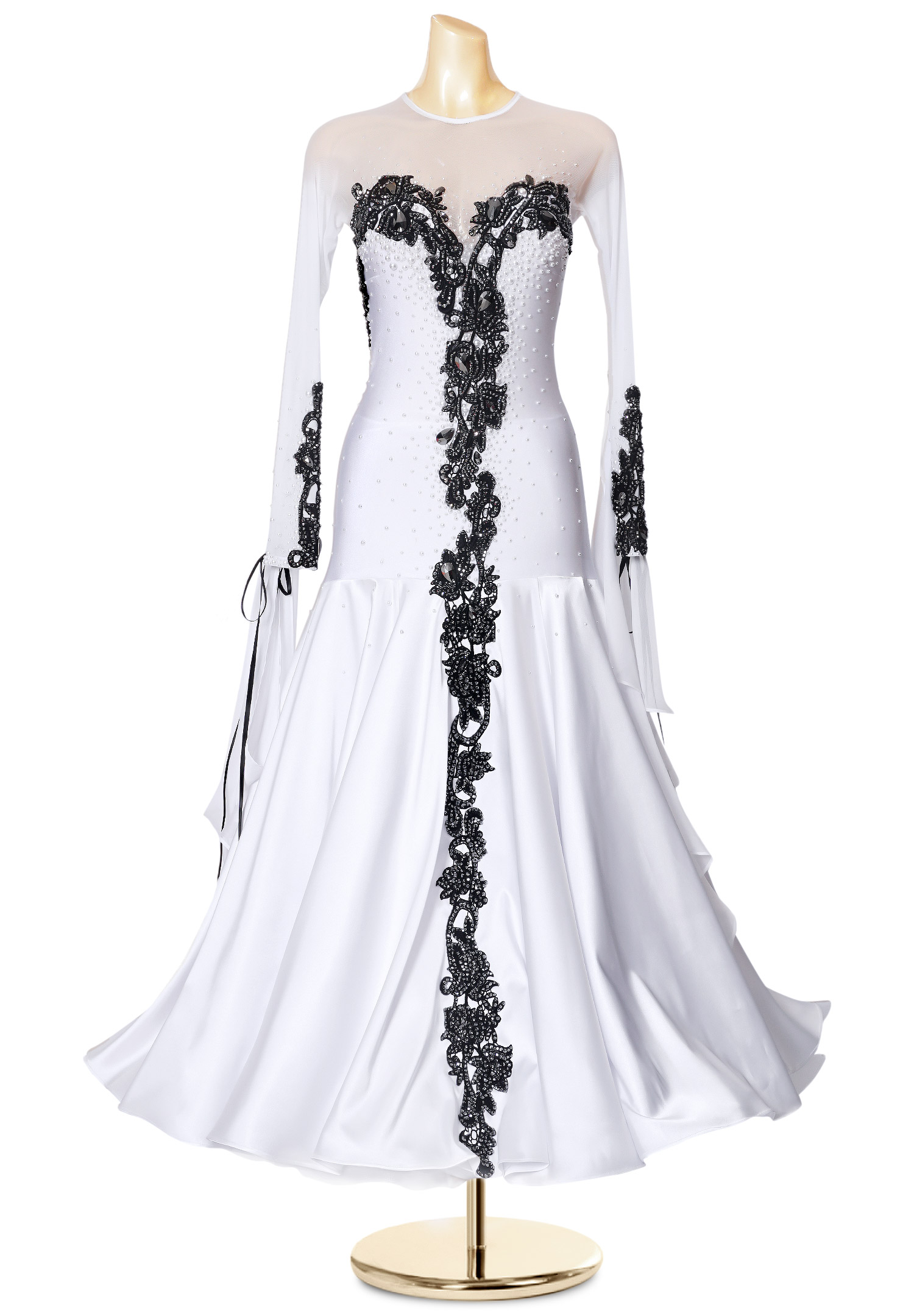 Striking Pearled Applique Ballroom Gown PC-WB190331