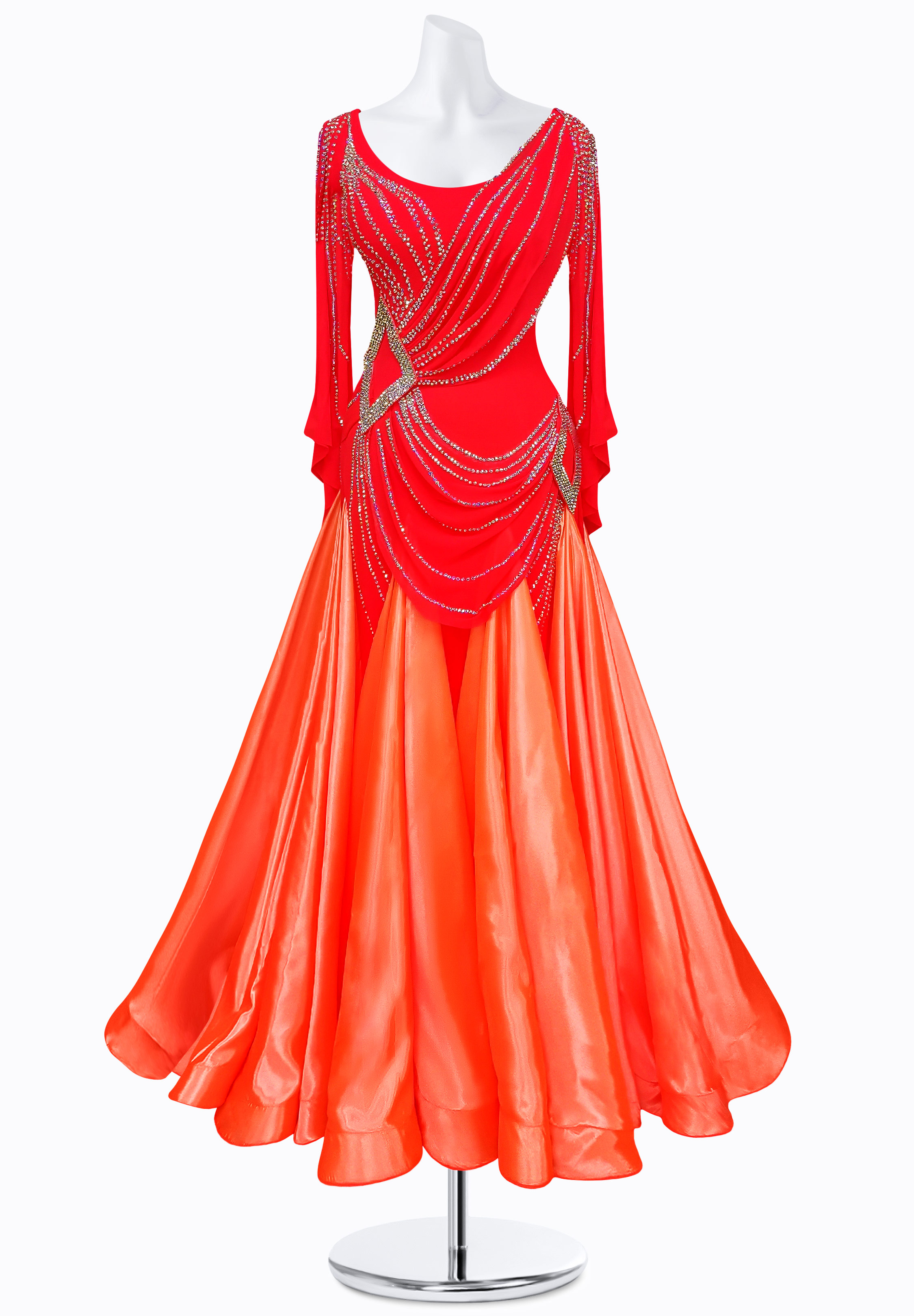 Sunburst Ruched Ballroom Costume AM-B3222