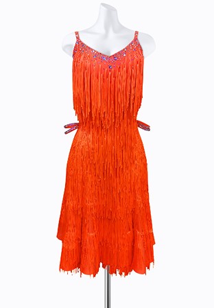 Sunrise Fringe Latin Dress AM-L3554