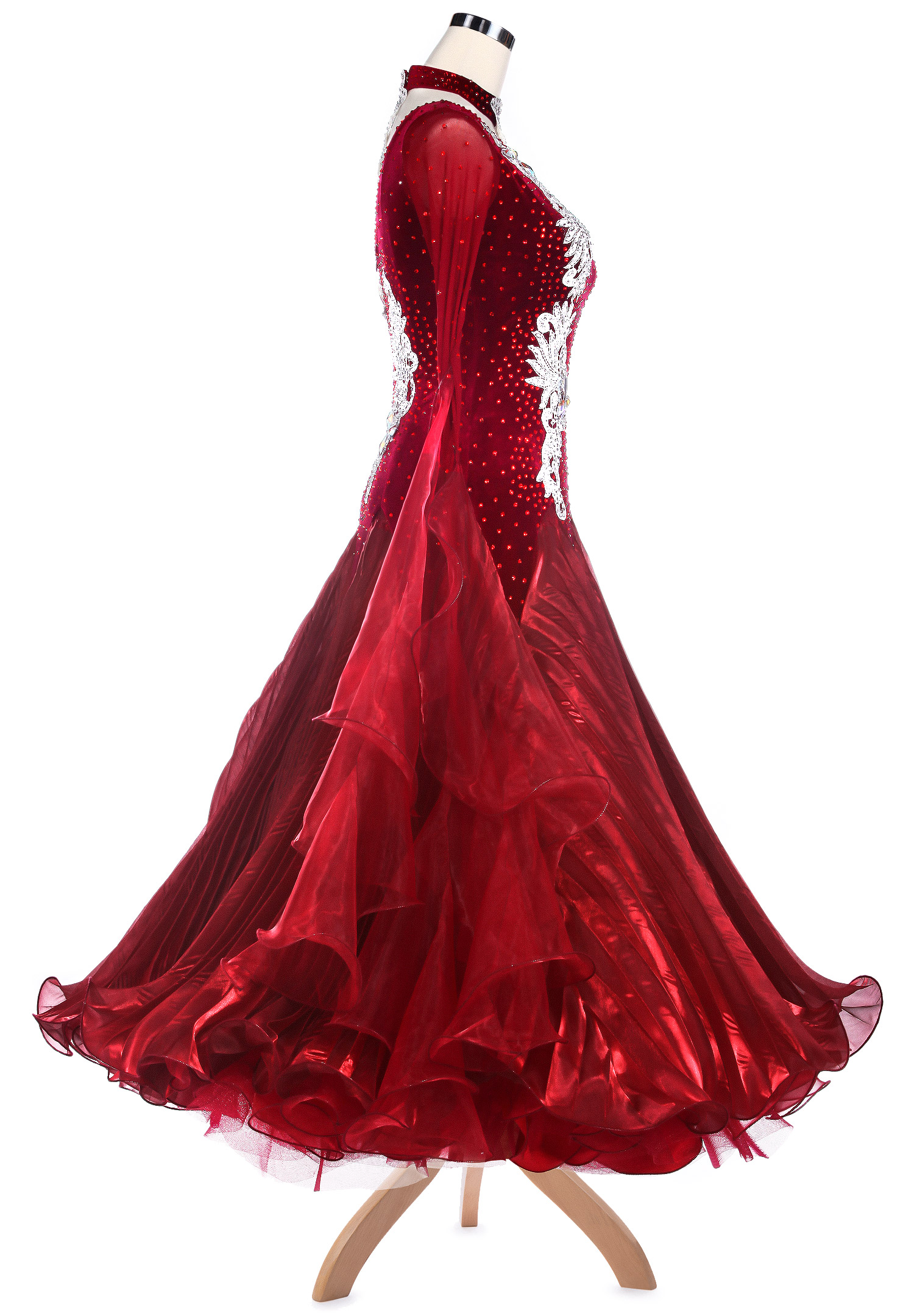 Superb Beaded Flowing Pleated Ballroom Competition Dress A5193 ...