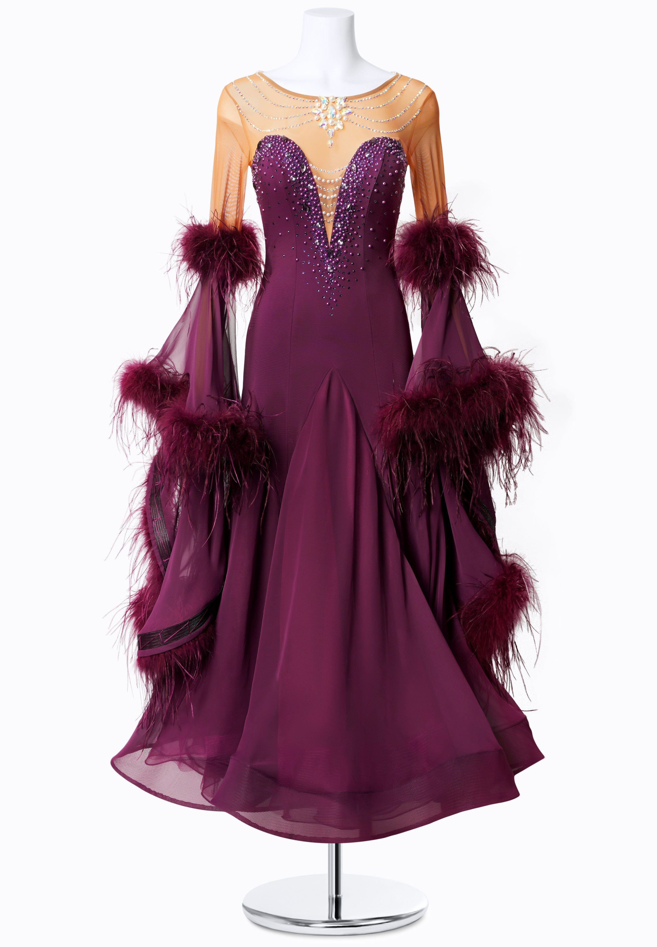 Sweetheart Feather Ballroom Gown MF-B0227