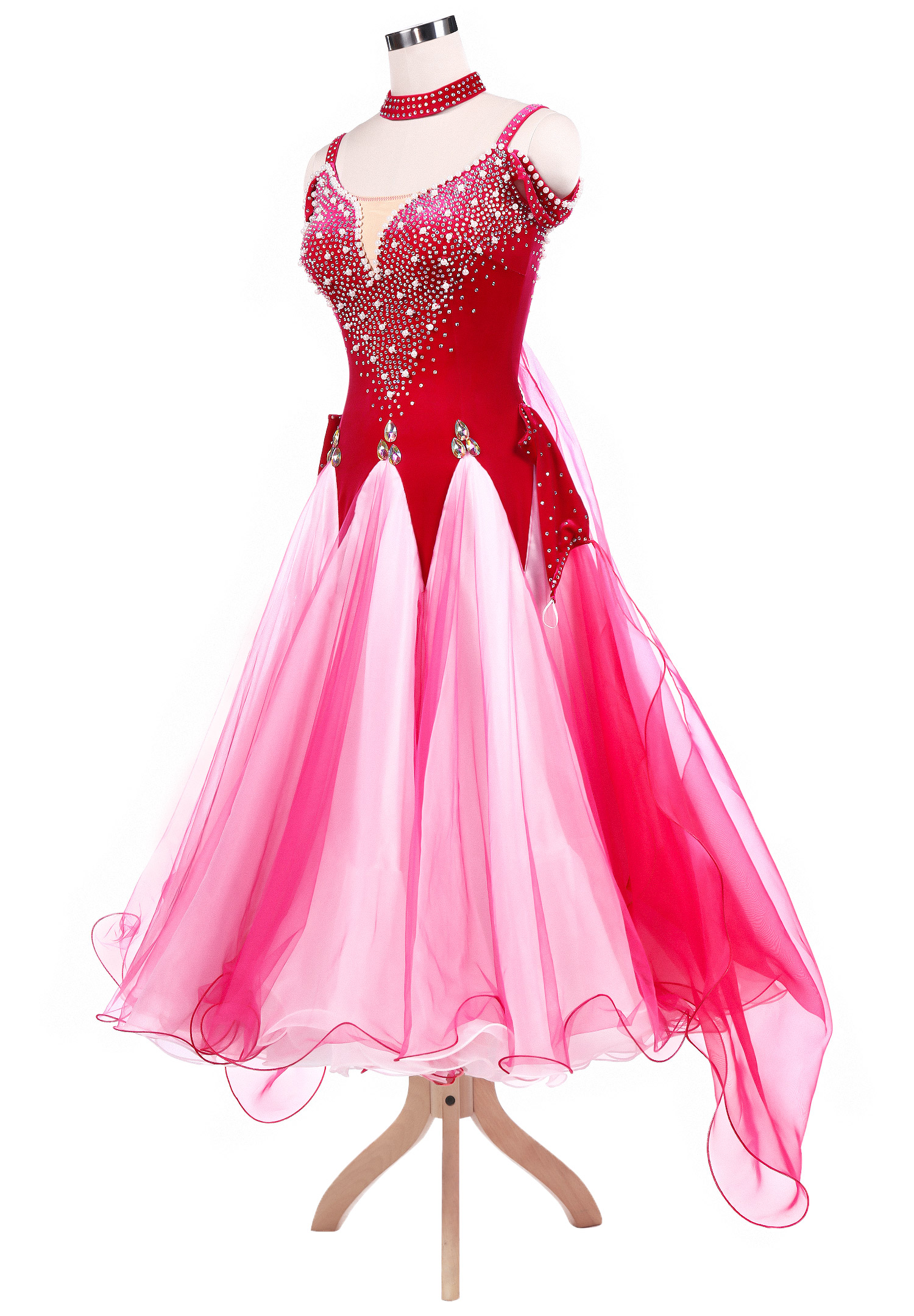 Sweetheart Pearl Accents Ballroom Dance Competition Dress A5248