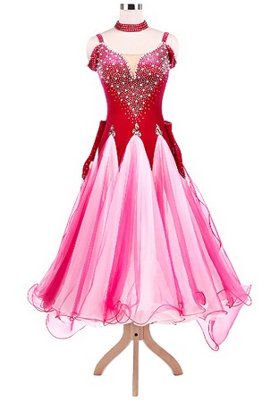 Sweetheart Pearl Accents Ballroom Dance Competition Dress VN-A5248