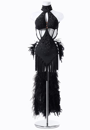 Swiping Tail Latin Performance Dress MFL0147