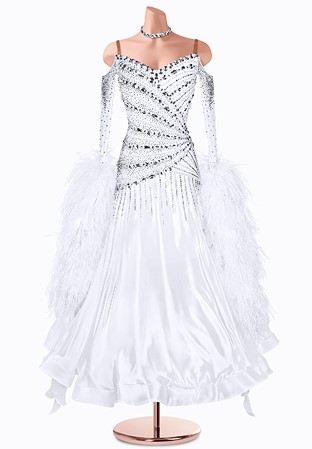 Feather Frost Ballroom Gown TID-BM1081