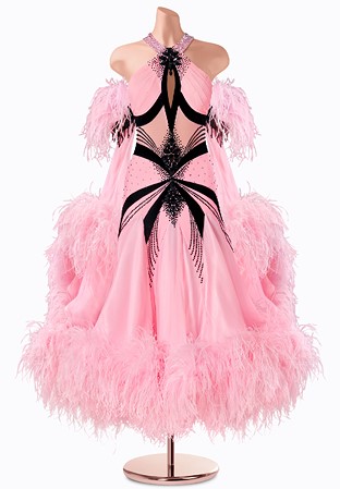 Domino Feather Ballroom Gown TID-BM1152