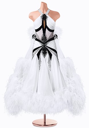 Domino Feather Ballroom Gown TID-BM1152