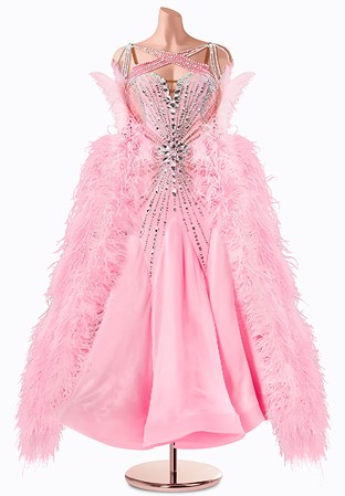 Feathered Pearl Ballroom Gown TID-BM1162