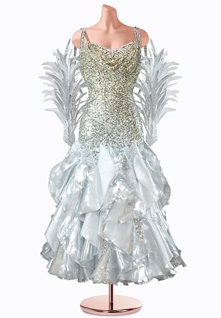 Silver Swan Ballroom Gown TID-BM1191