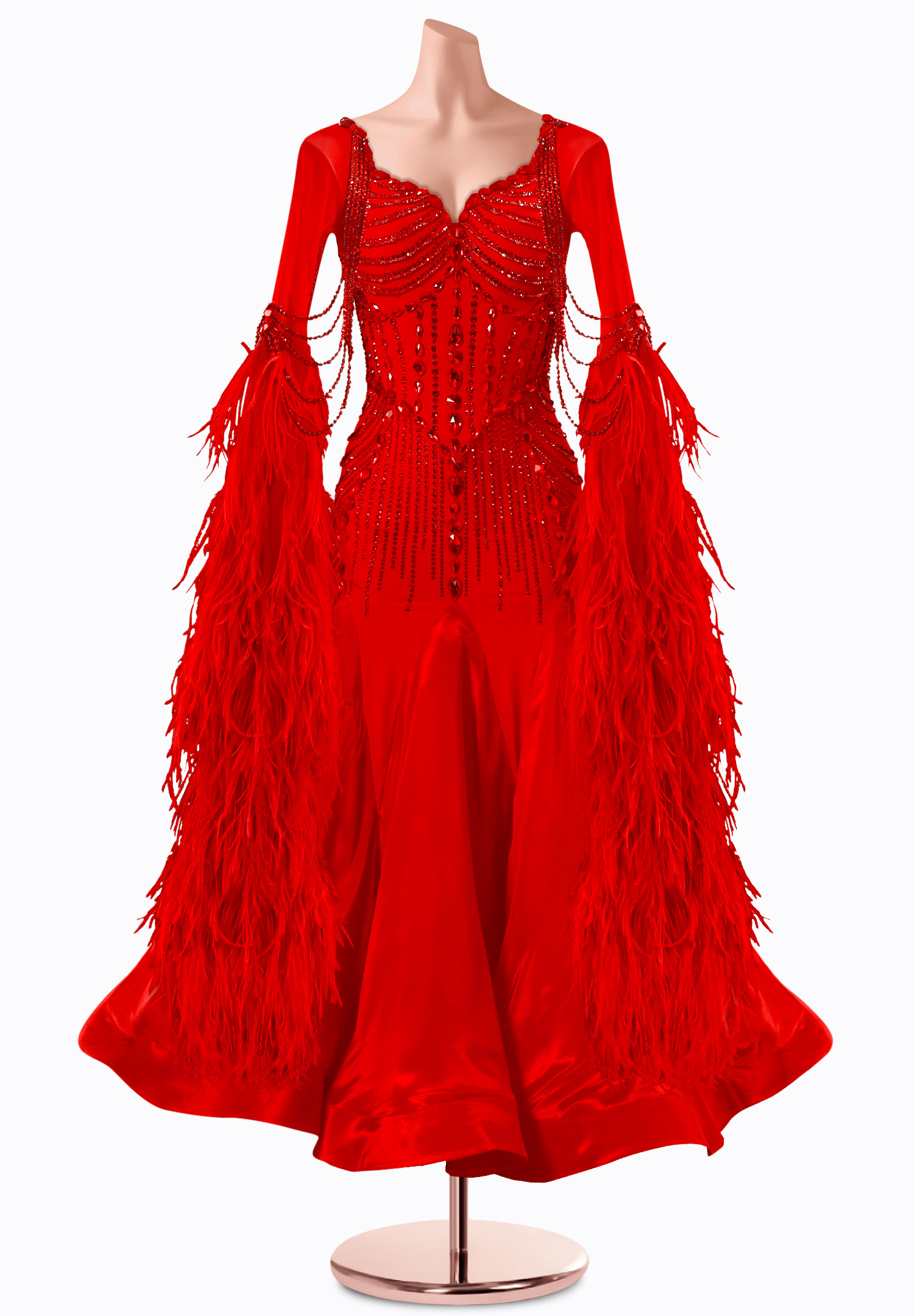 Crimson Flame Ballroom Gown TID-BM1205