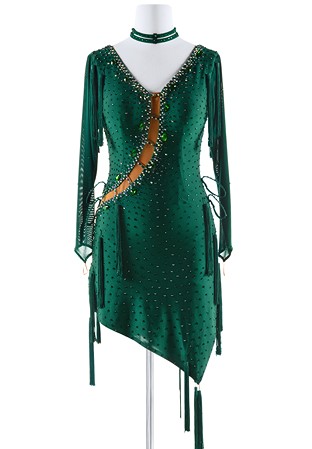 Tassels Wave Crystallized Latin Dress L5339