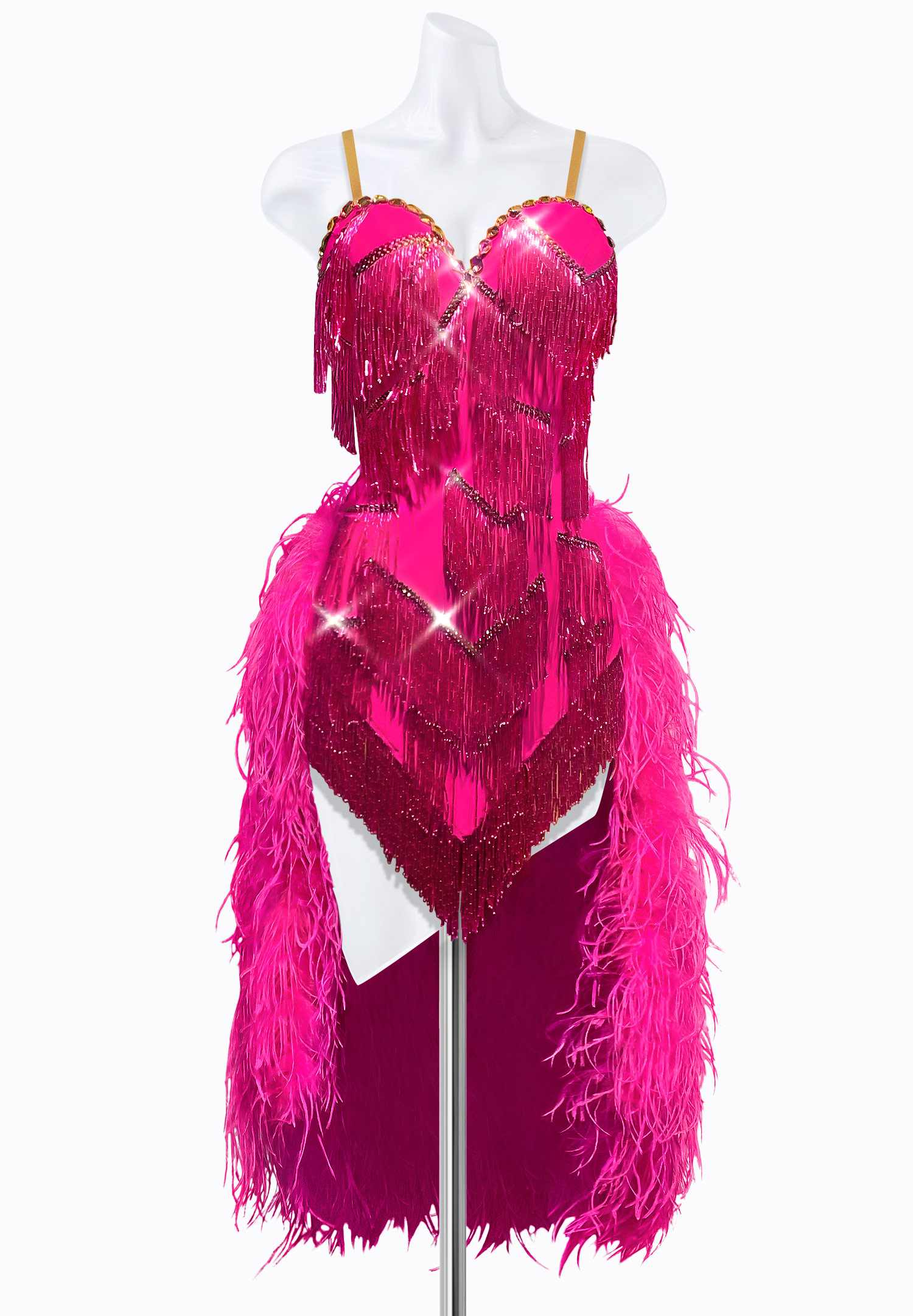 Tempting Feather Latin Dress PR-L215014