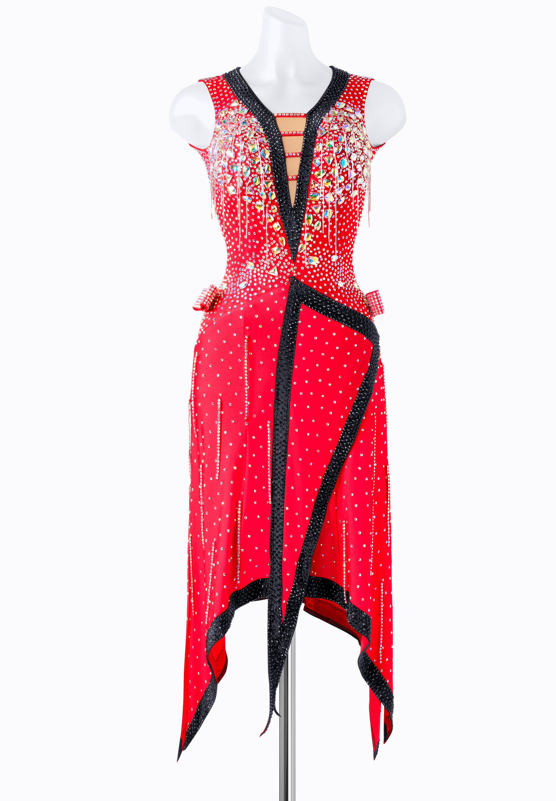 Triangle Trimmed Long Latin Dress MQ-L267