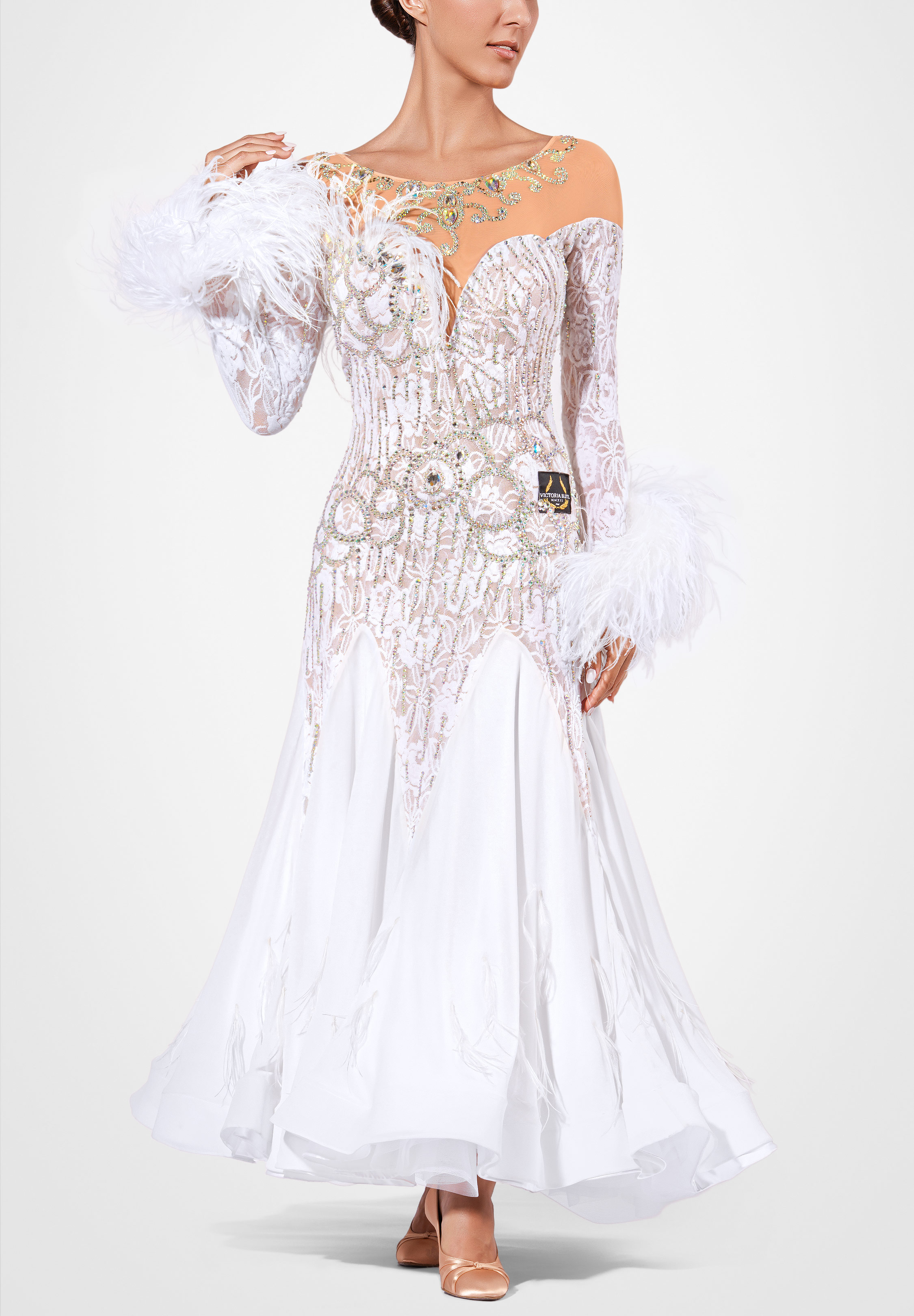 Ivory Drift Ballroom Gown VB-B25004