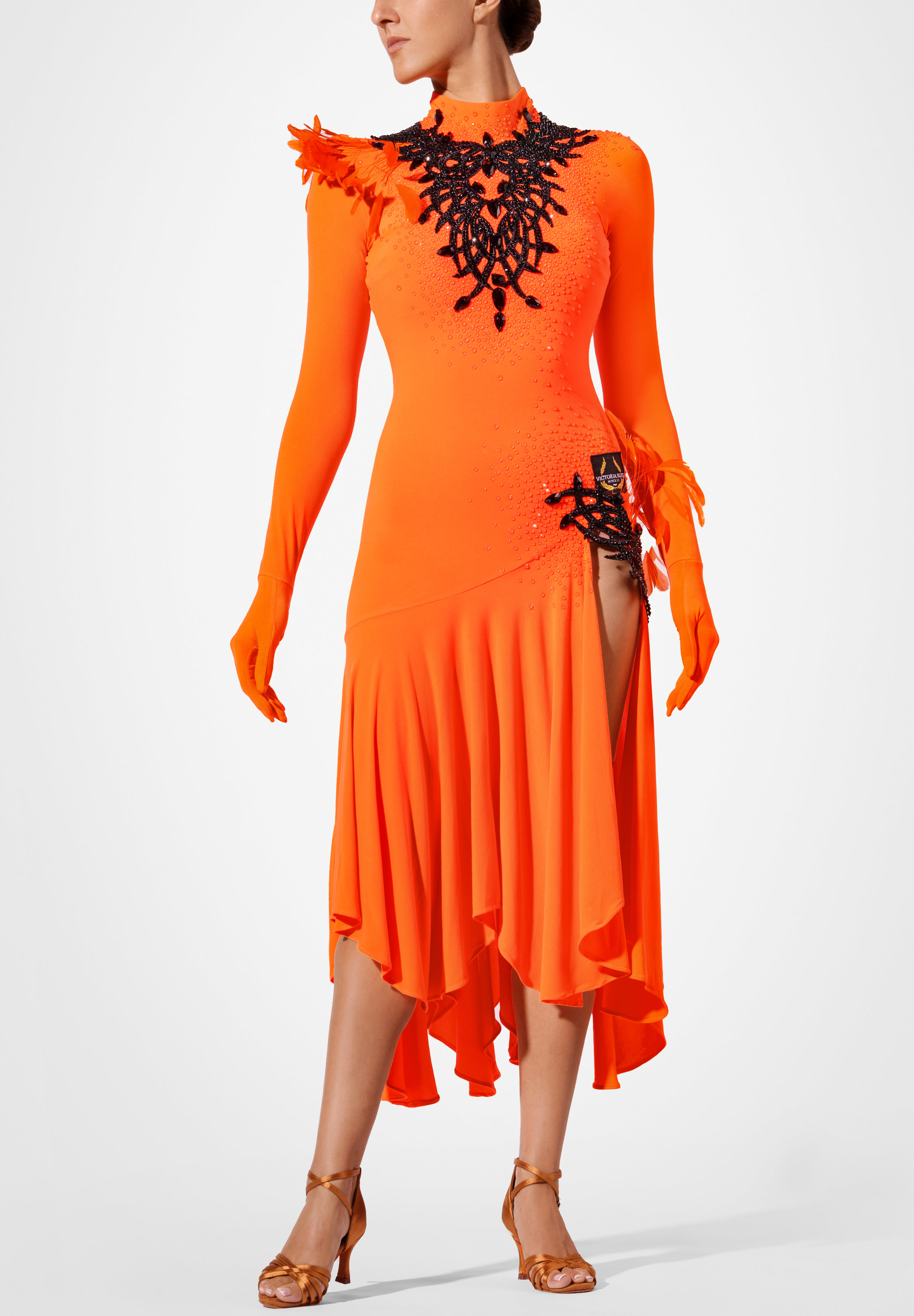 Electric Sunburst Latin Gown VB-L25029