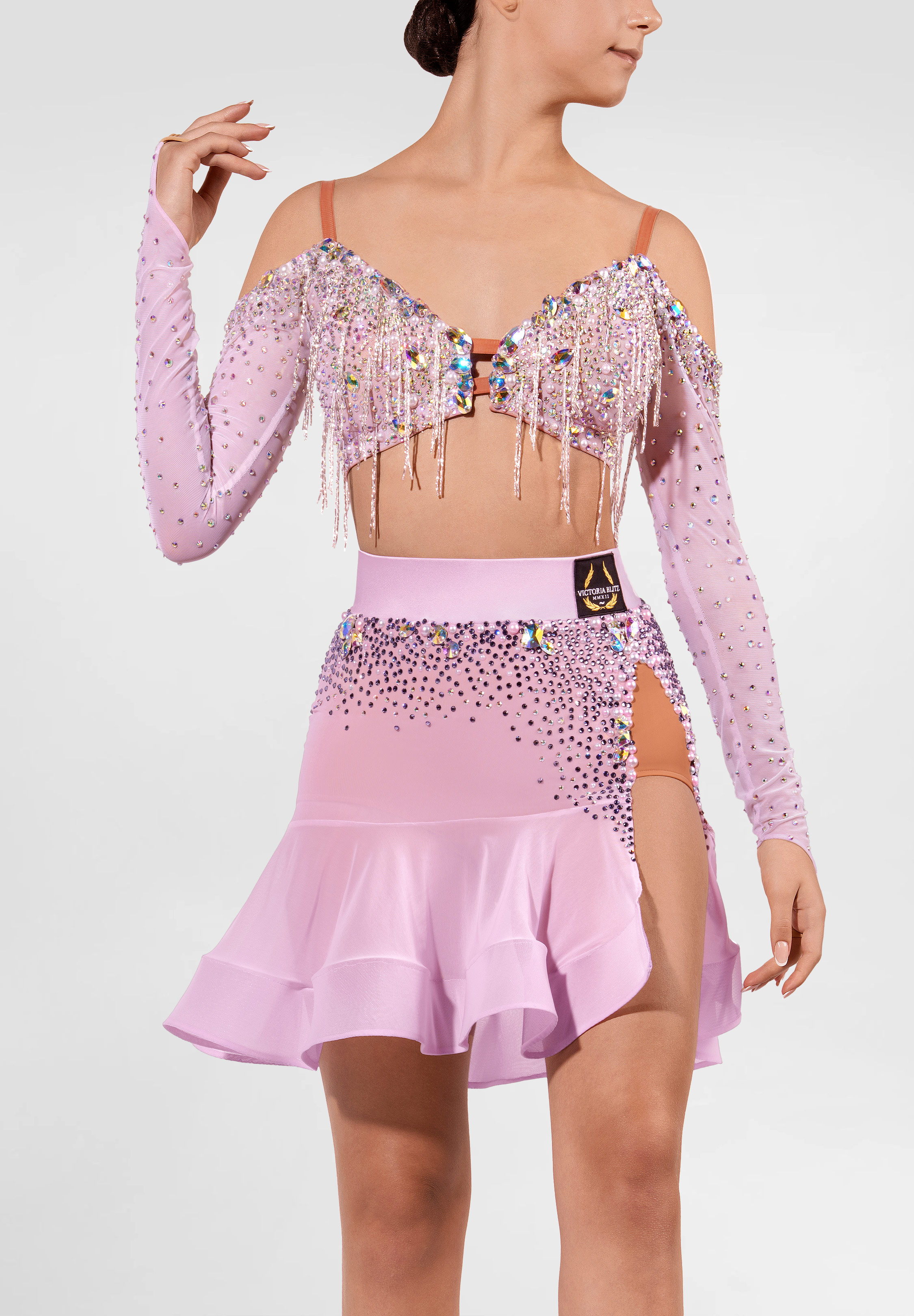 Blushing Ice Latin Dress VB-L25039