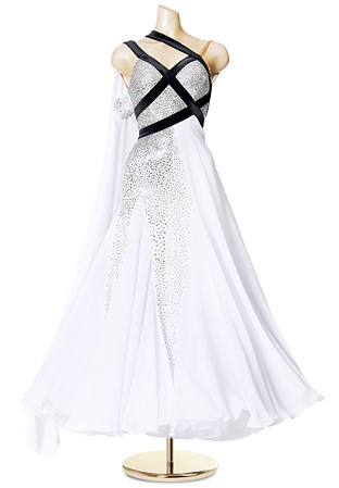 Velvet Wrap Ballroom Smooth Dance Gown PCWB19149