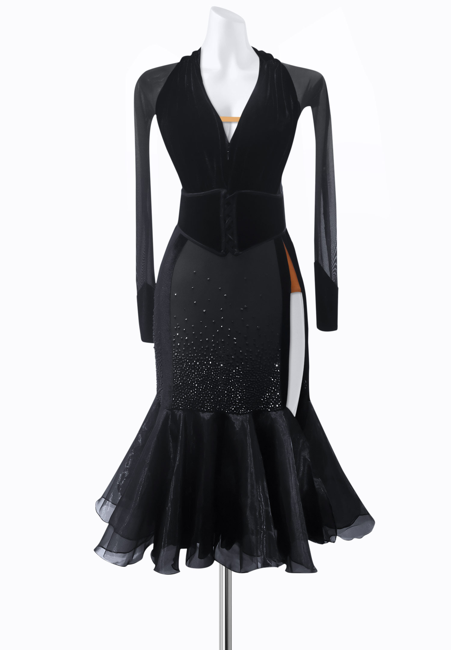 Velvet Corset Latin Dress AM-L3621